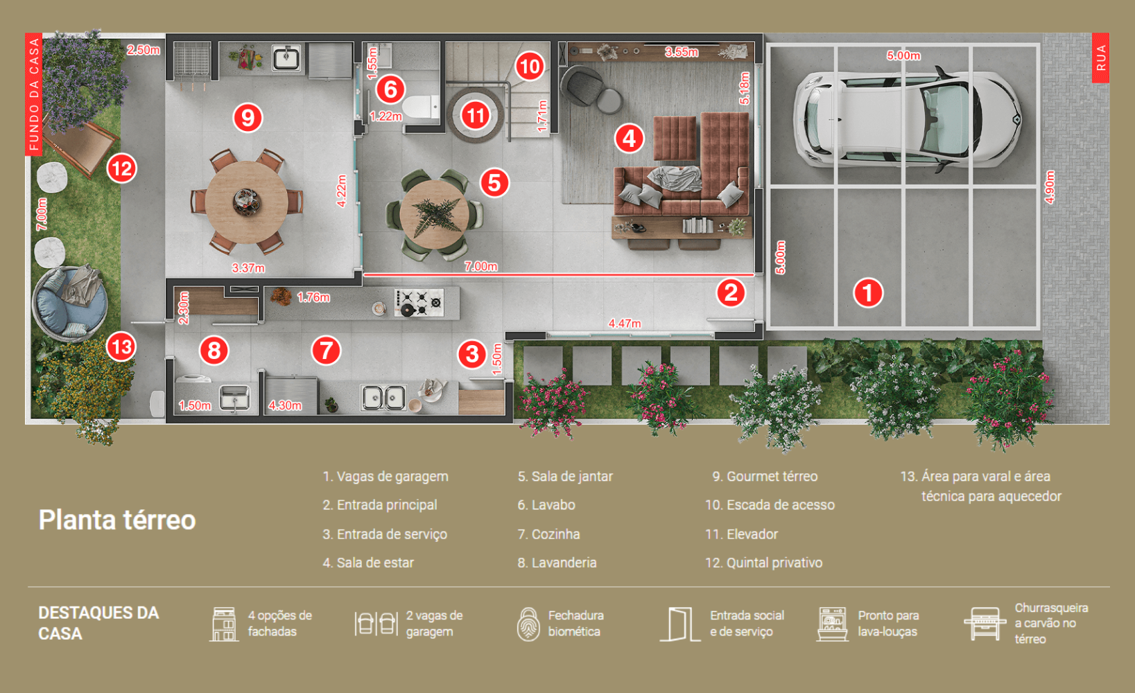 Planta - Lausanne Swiss Park Residence | Casa em Condominio | Lançamento - Massais Imóveis