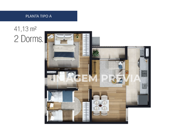 Planta - Residencial Link | Vila União | Lançamento - Massais Imóveis