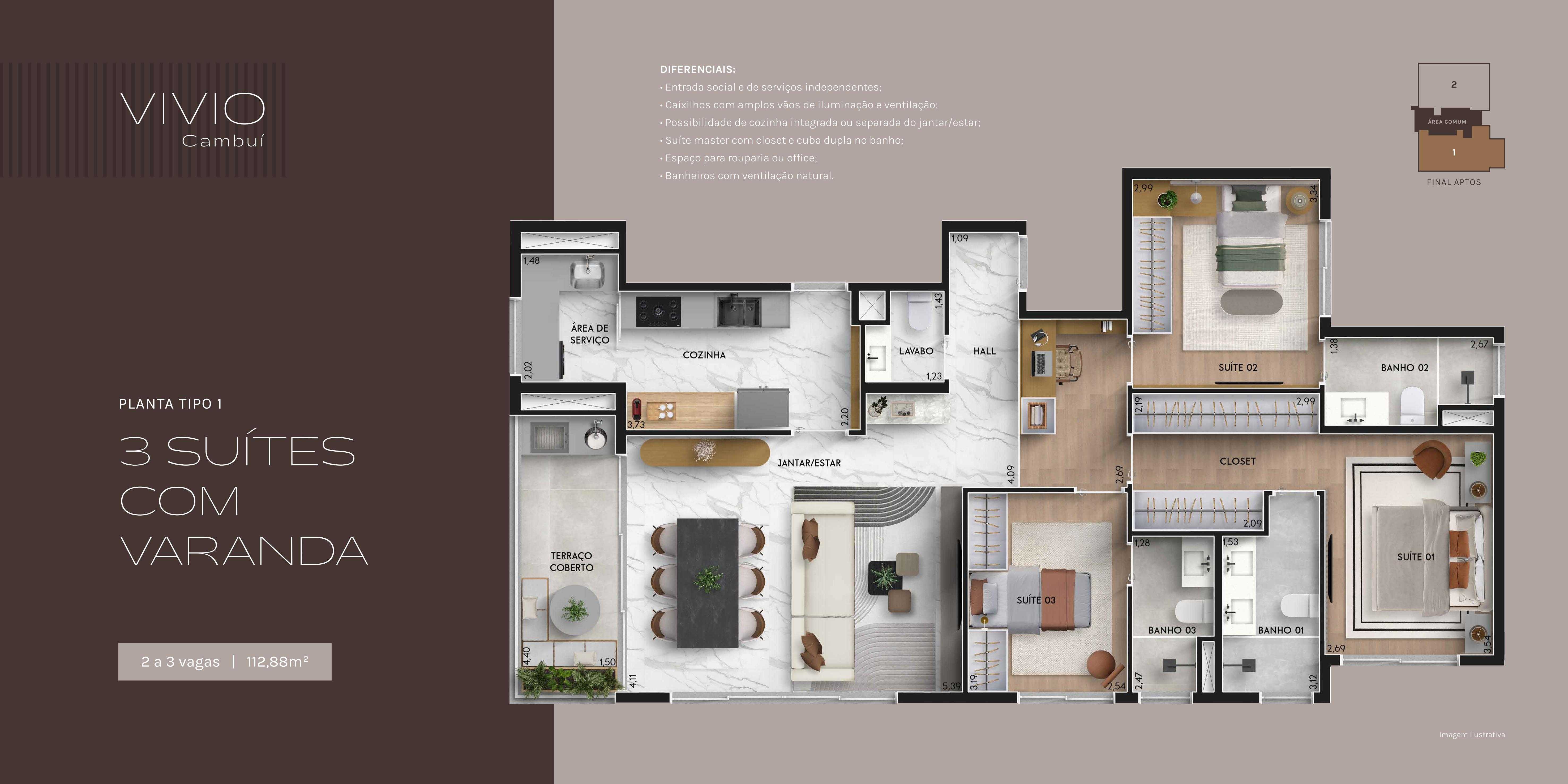 Planta - VIVIO CAMBUI - Massais Imóveis