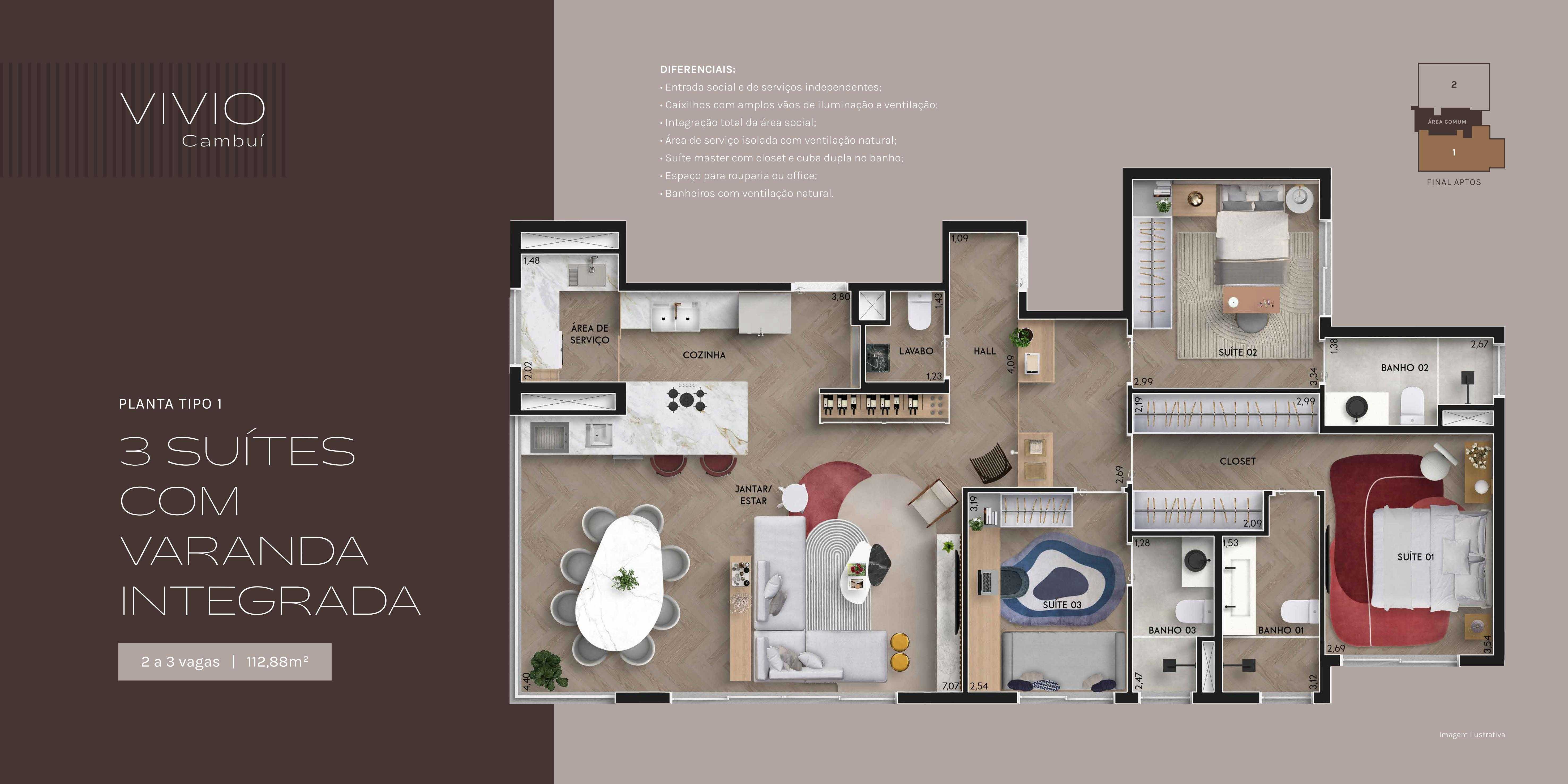 Planta - VIVIO CAMBUI - Massais Imóveis