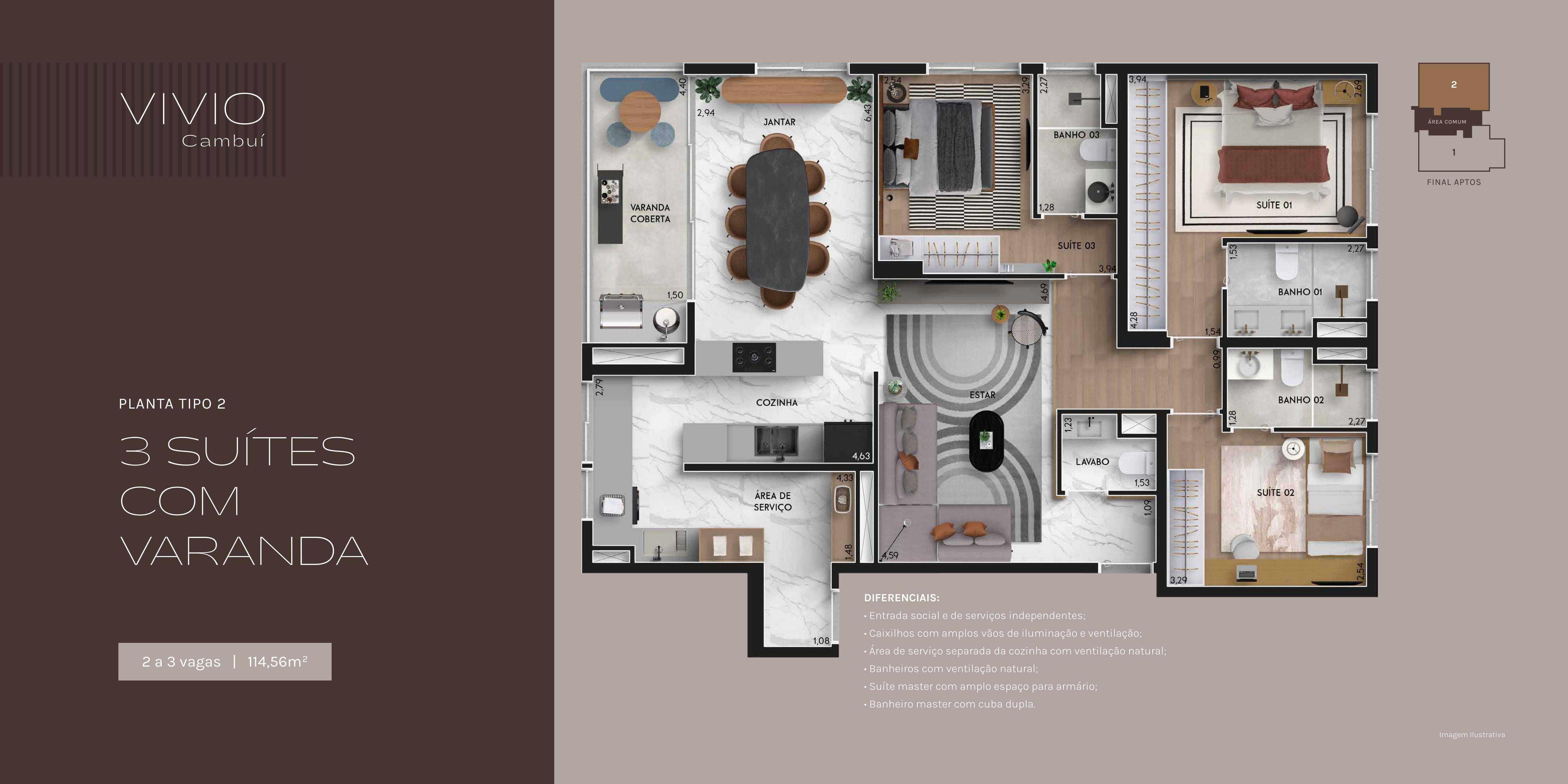 Planta - VIVIO CAMBUI - Massais Imóveis