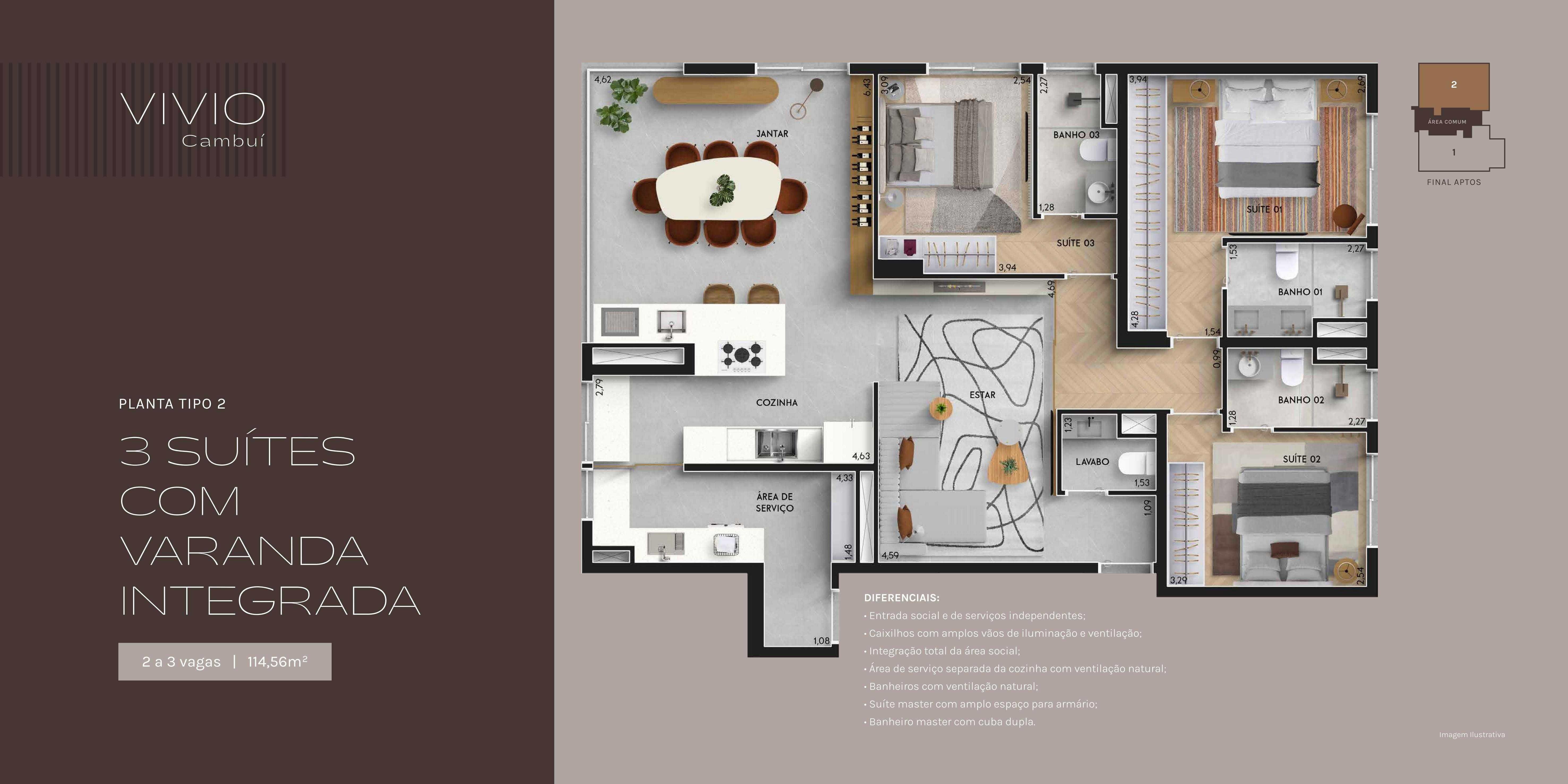 Planta - VIVIO CAMBUI - Massais Imóveis