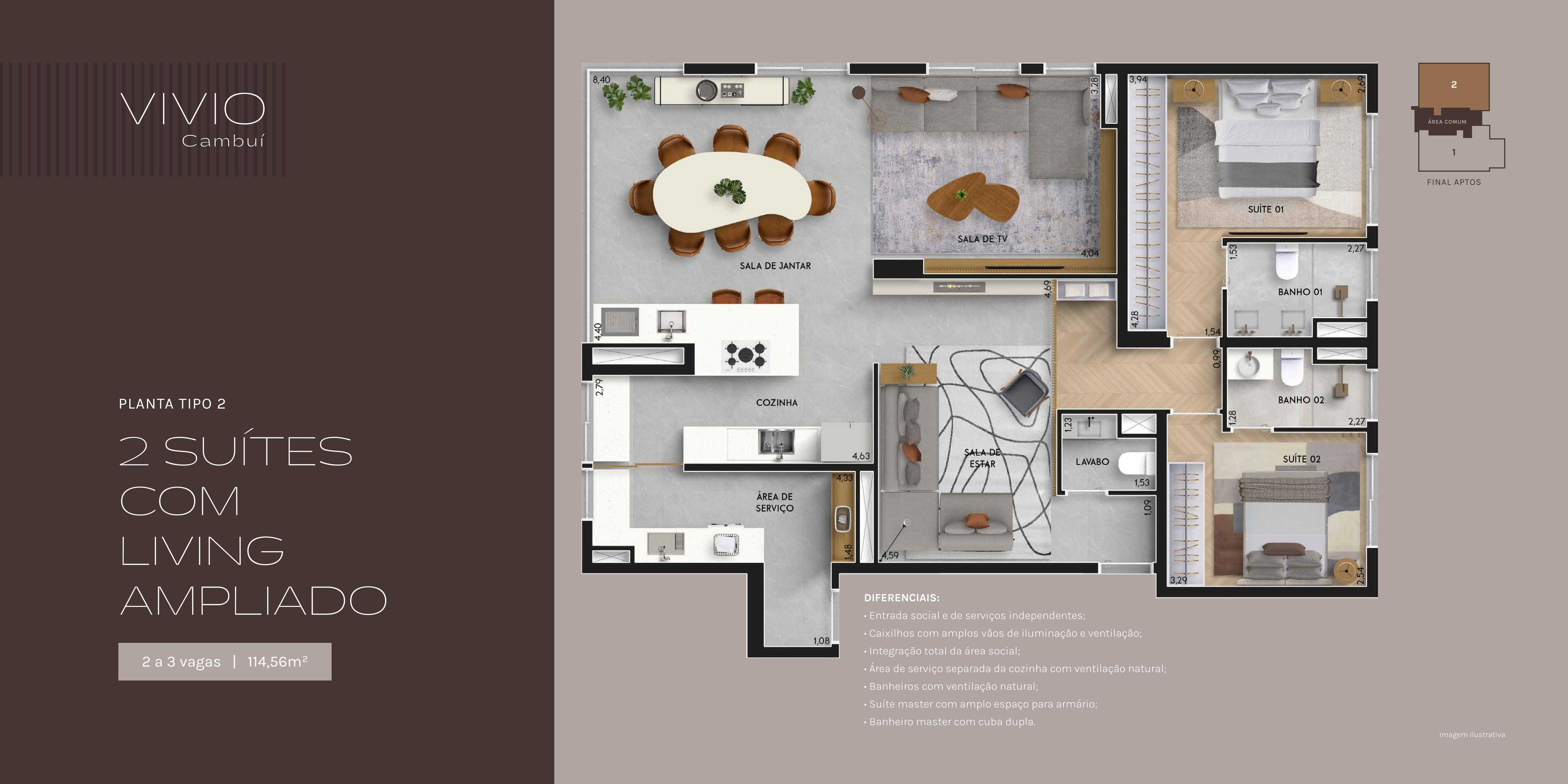 Planta - VIVIO CAMBUI - Massais Imóveis