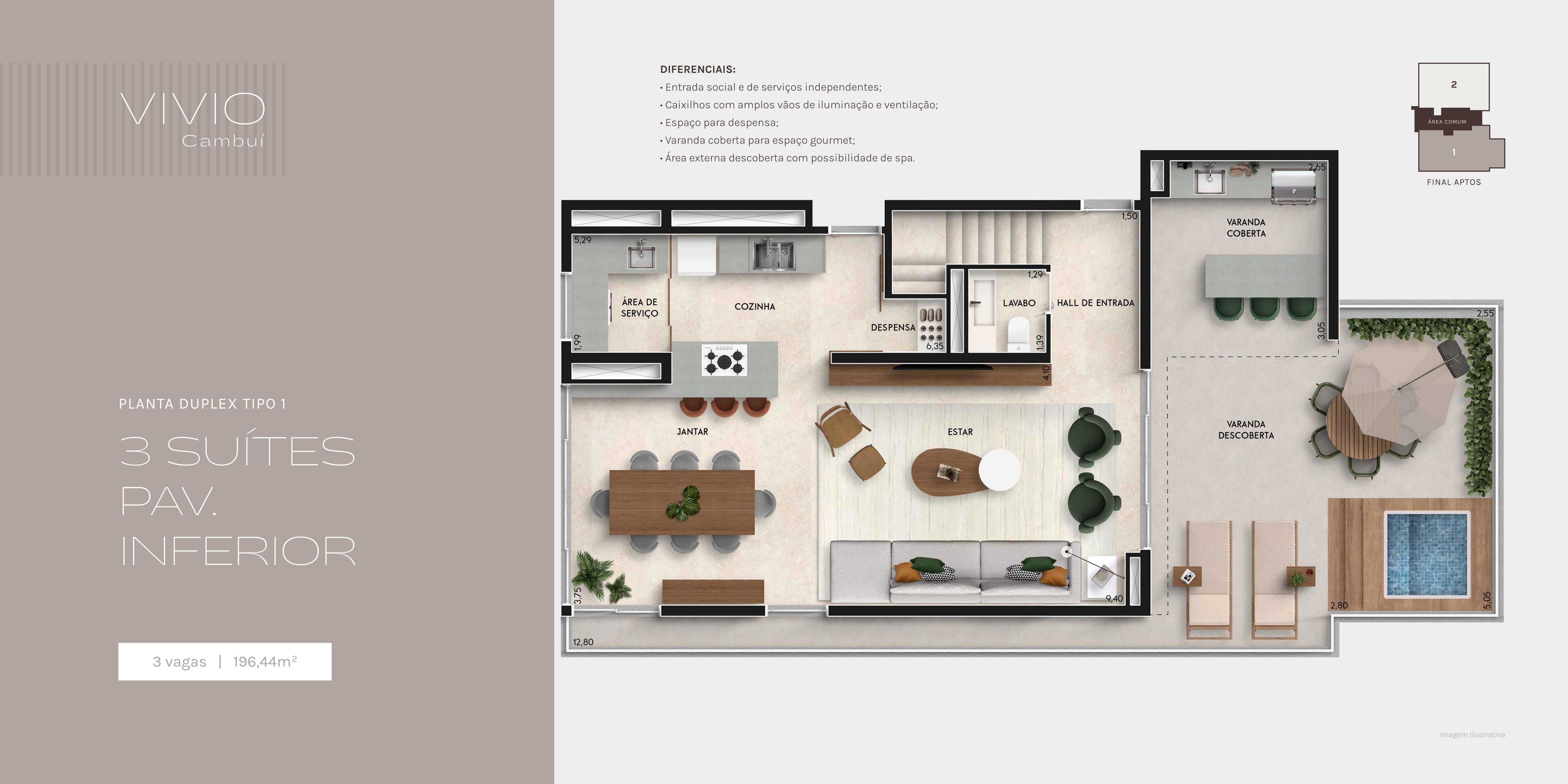 Planta - VIVIO CAMBUI - Massais Imóveis