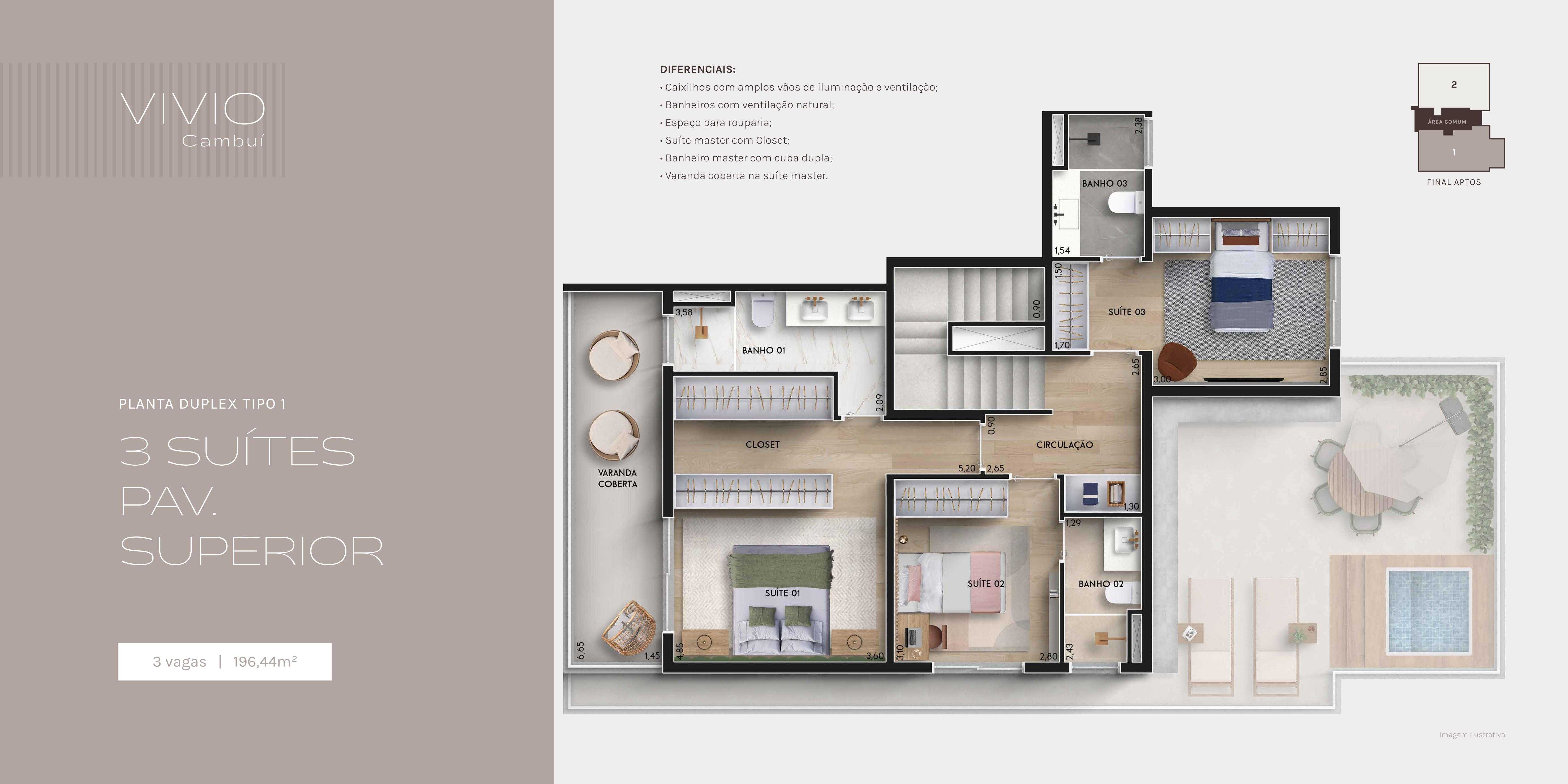 Planta - VIVIO CAMBUI - Massais Imóveis