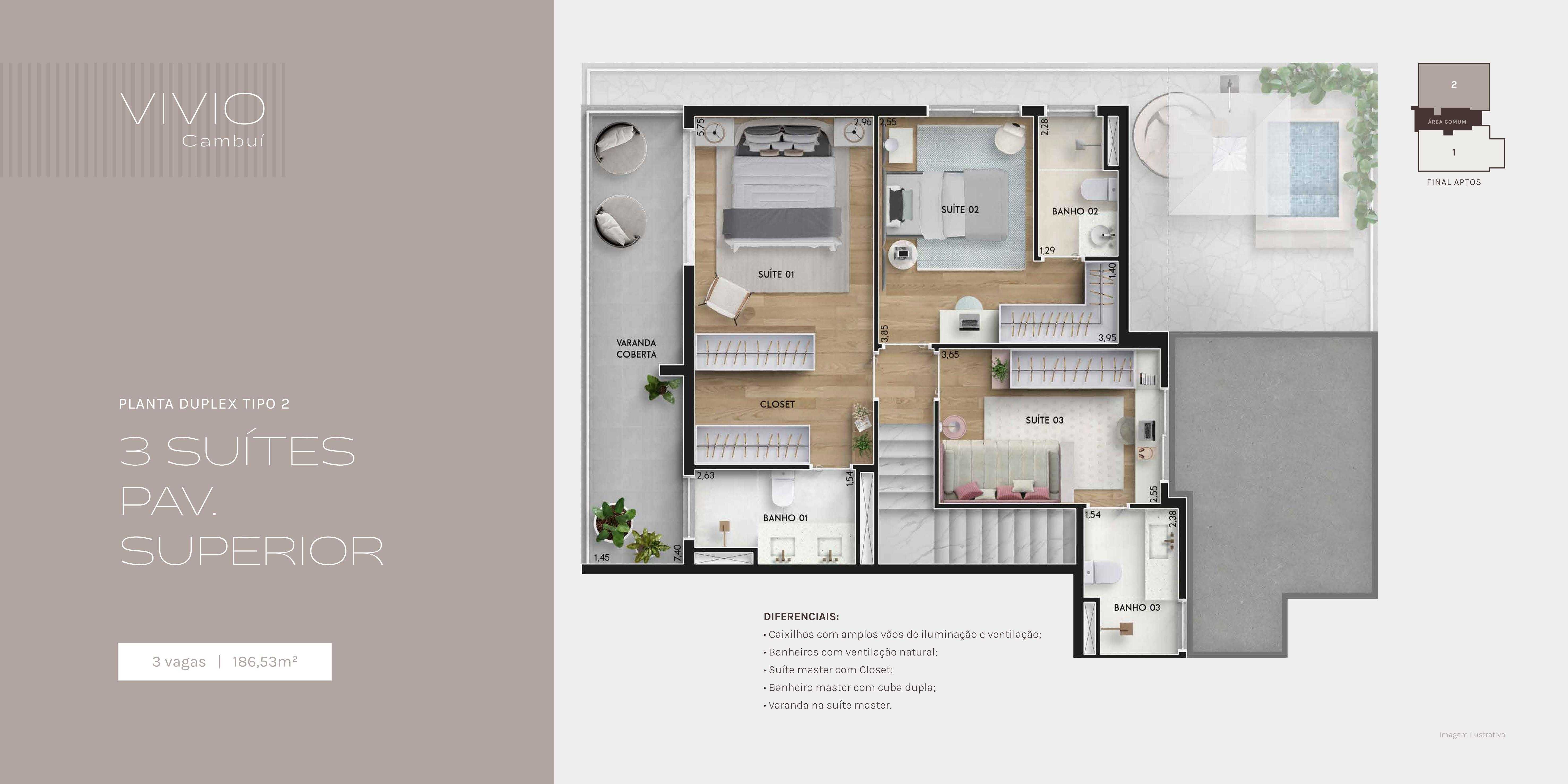 Planta - VIVIO CAMBUI - Massais Imóveis