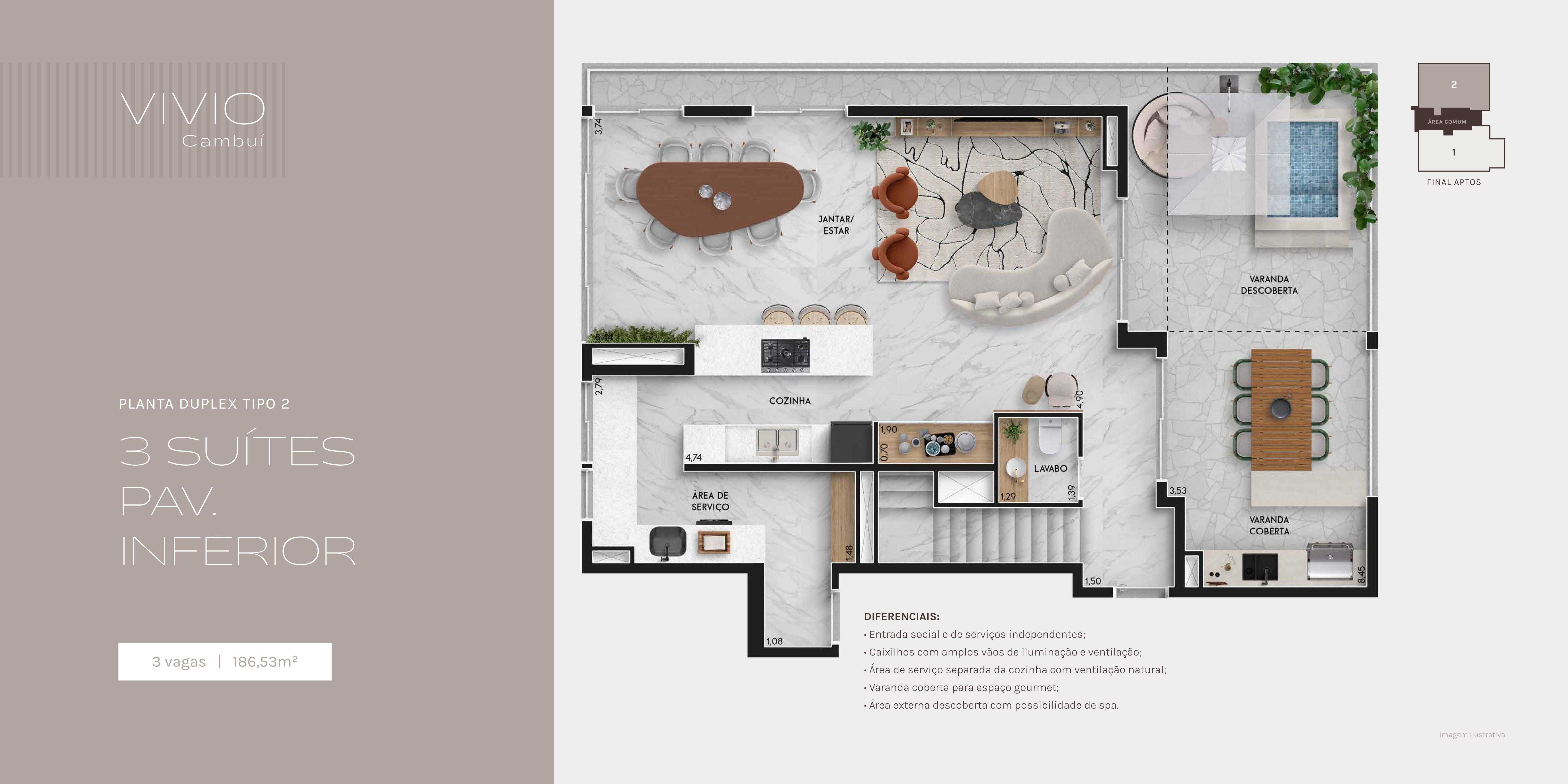 Planta - VIVIO CAMBUI - Massais Imóveis