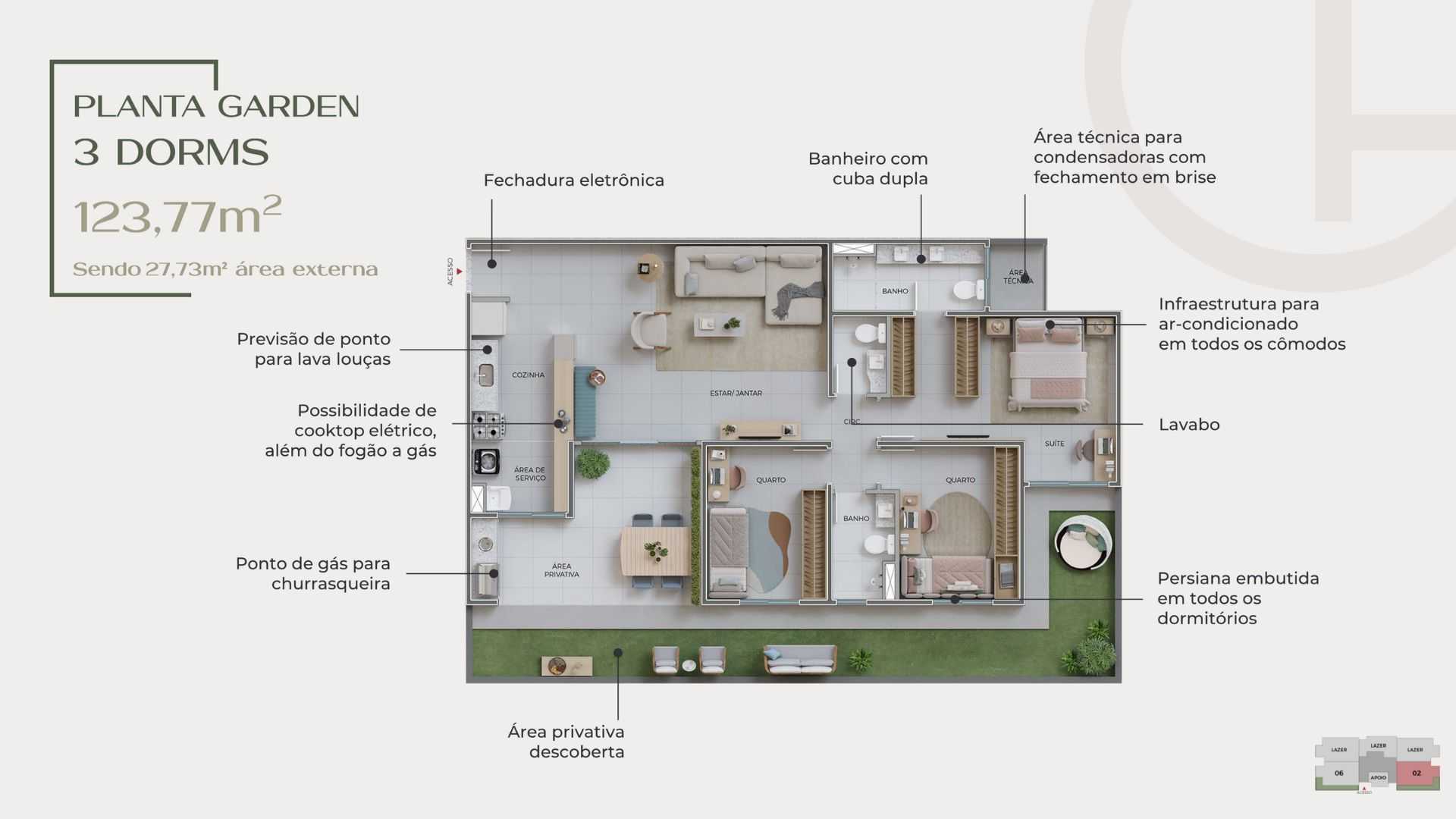 Planta - Casa Prado Campinas – Apartamentos à Venda no Parque Prado - Massais Imóveis
