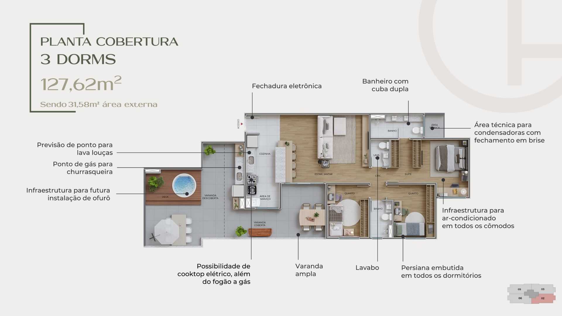 Planta - Casa Prado Campinas – Apartamentos à Venda no Parque Prado - Massais Imóveis