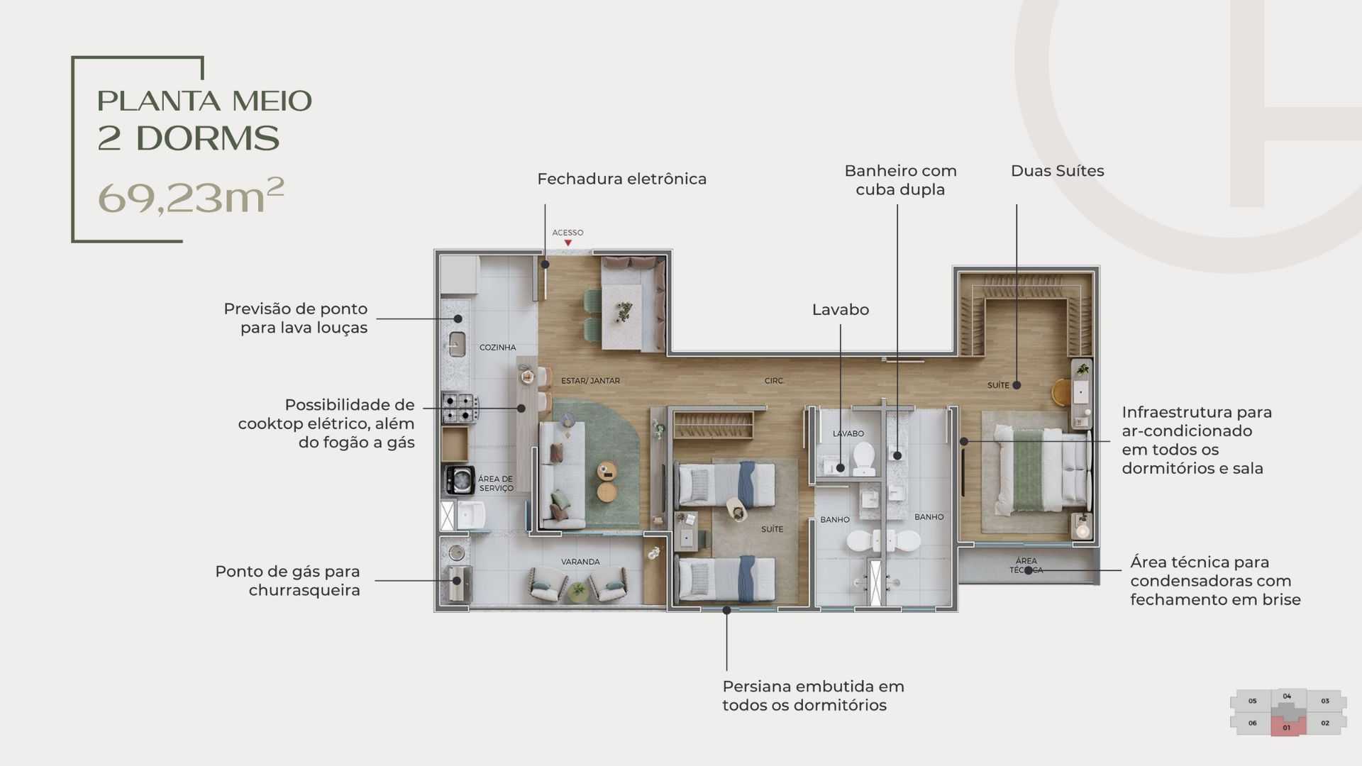 Planta - Casa Prado Campinas – Apartamentos à Venda no Parque Prado - Massais Imóveis