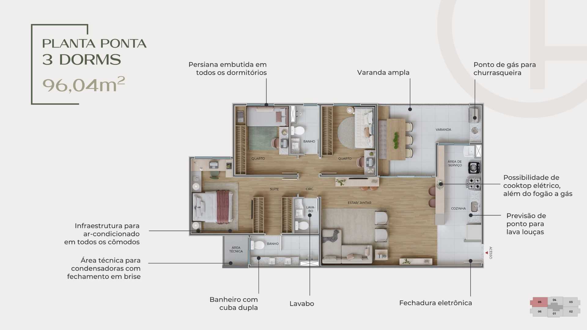 Planta - Casa Prado Campinas – Apartamentos à Venda no Parque Prado - Massais Imóveis