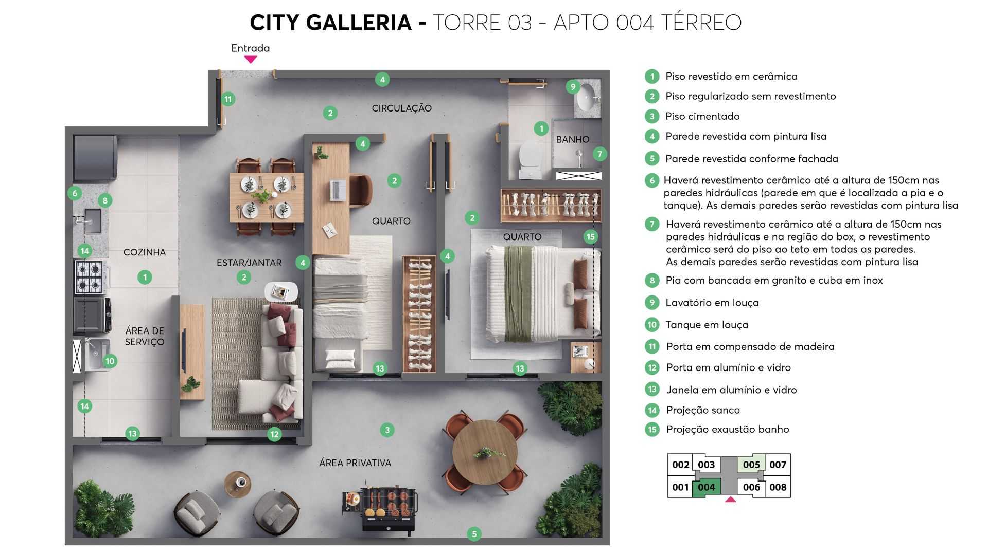 Planta - City Galleria | Apartamento em Campinas - Massais Imóveis