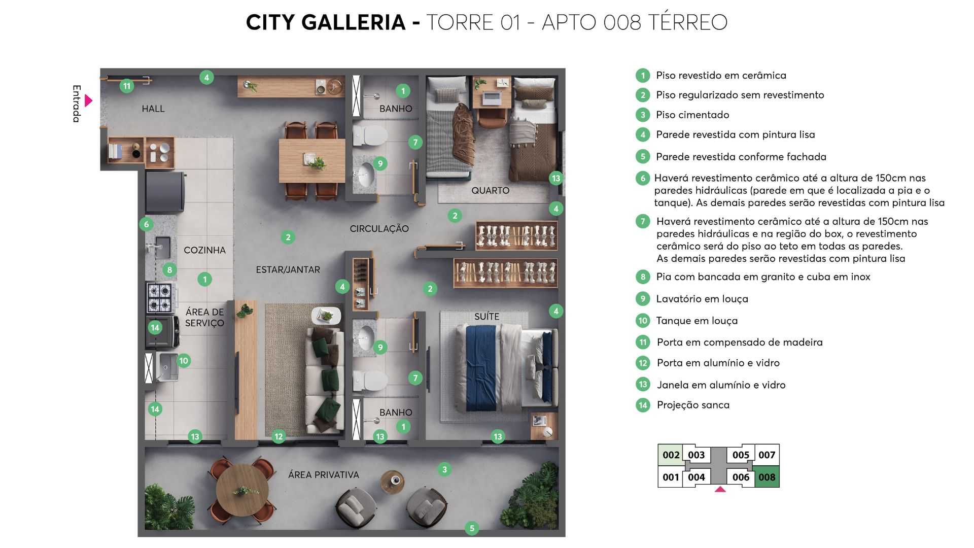 Planta - City Galleria | Apartamento em Campinas - Massais Imóveis