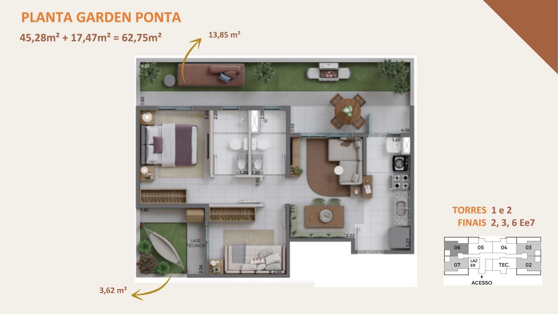 Planta - Cores da Mata Mangara - Massais Imóveis