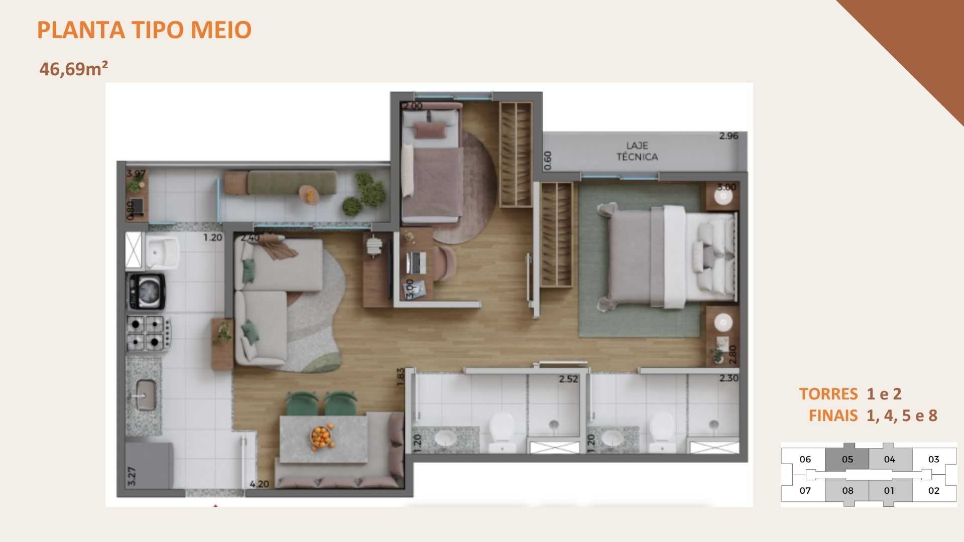 Planta - Cores da Mata Mangara - Massais Imóveis