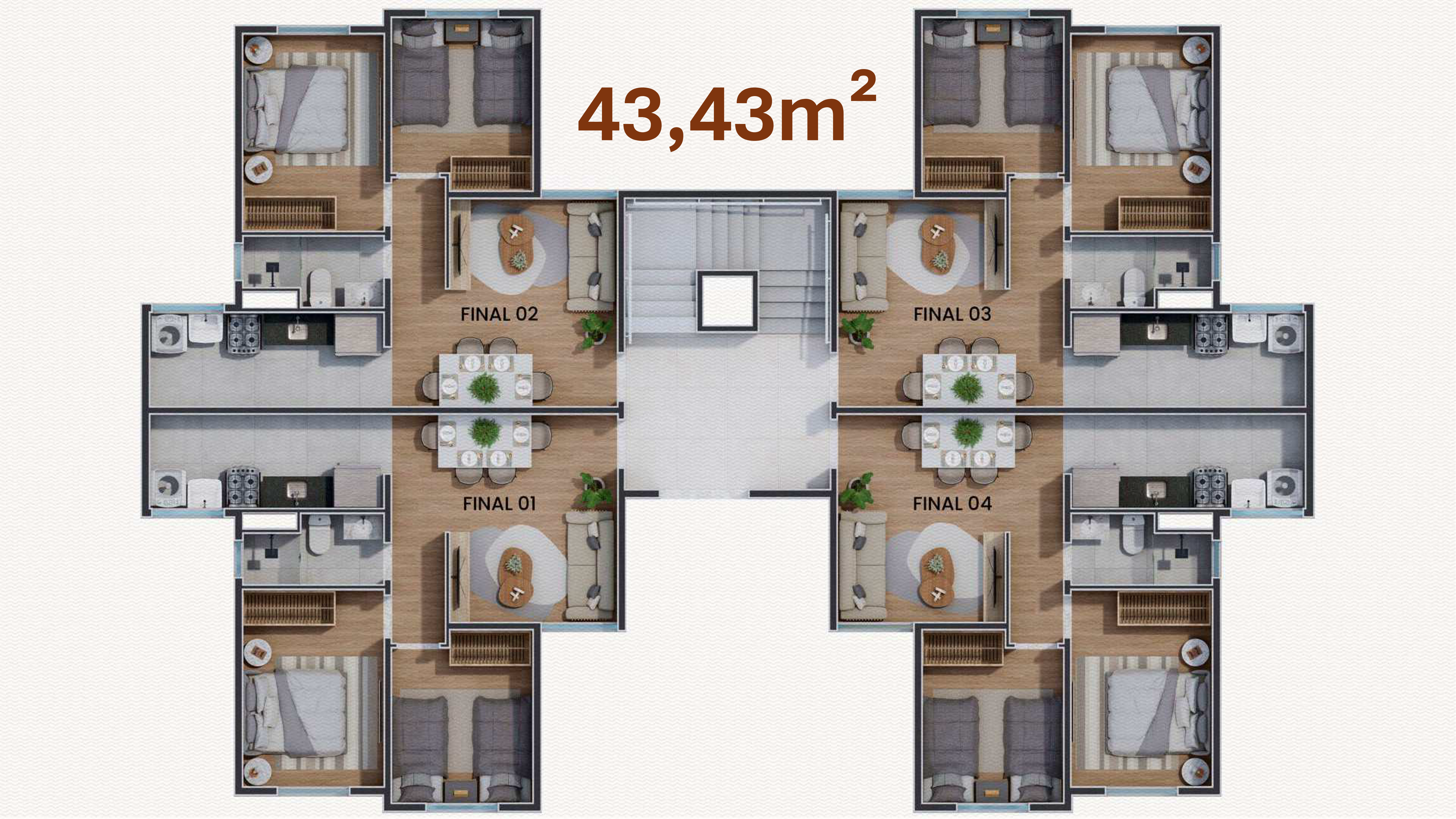 Planta - Recando dos Ipes | Lançamento em Campinas | Apartamento em Campinas - Massais Imóveis