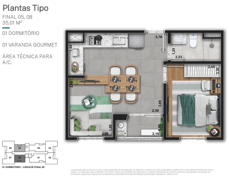 Planta - YEES | Taquaral Residence | Lancamento em campinas | Breve Lançamento - Massais Imóveis