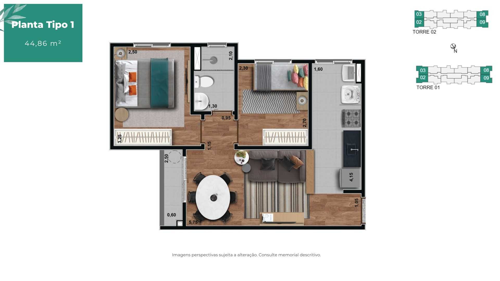 Planta - Florae Campinas Parque Jambeiro - Massais Imóveis