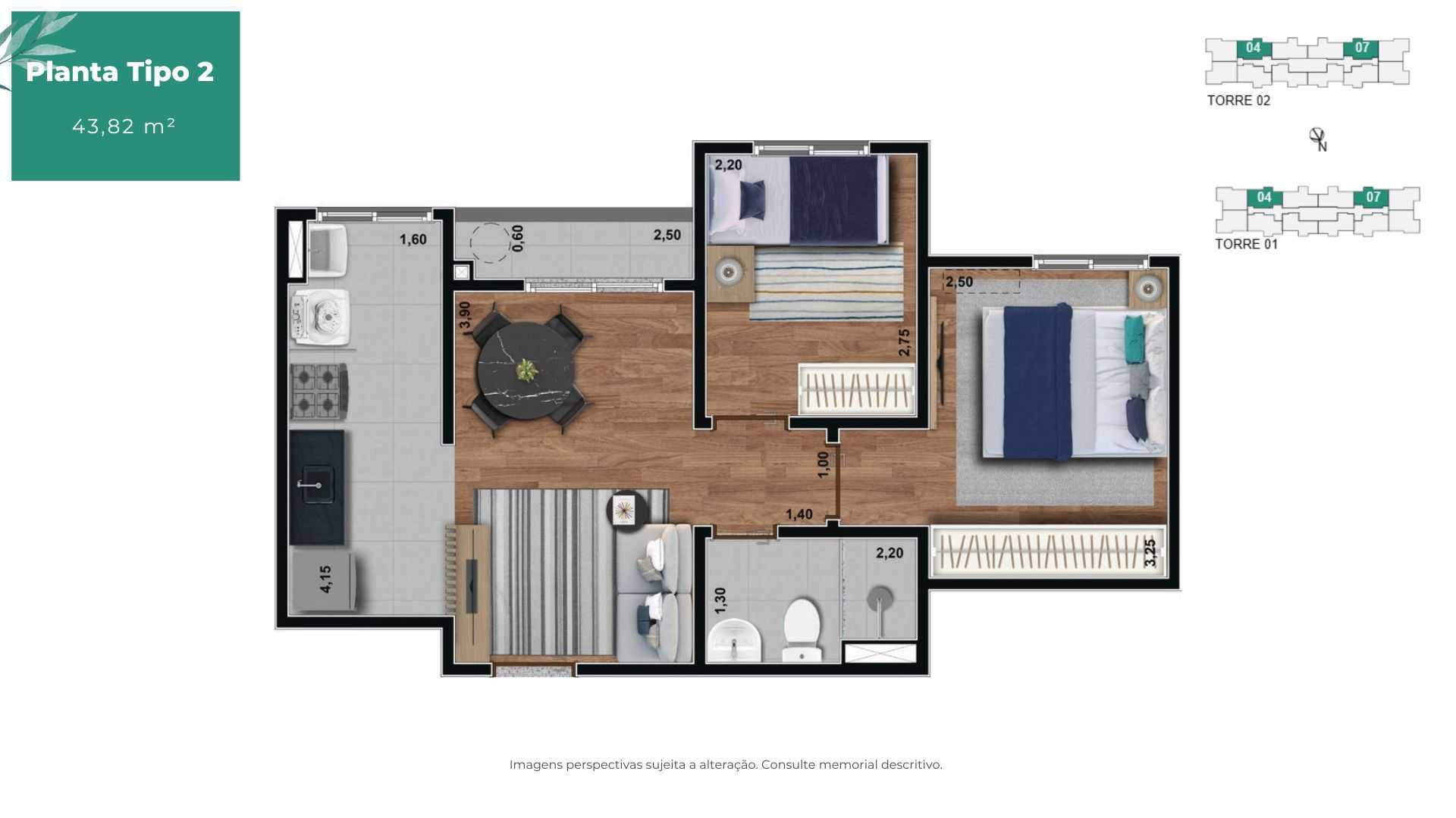 Planta - Florae Campinas Parque Jambeiro - Massais Imóveis