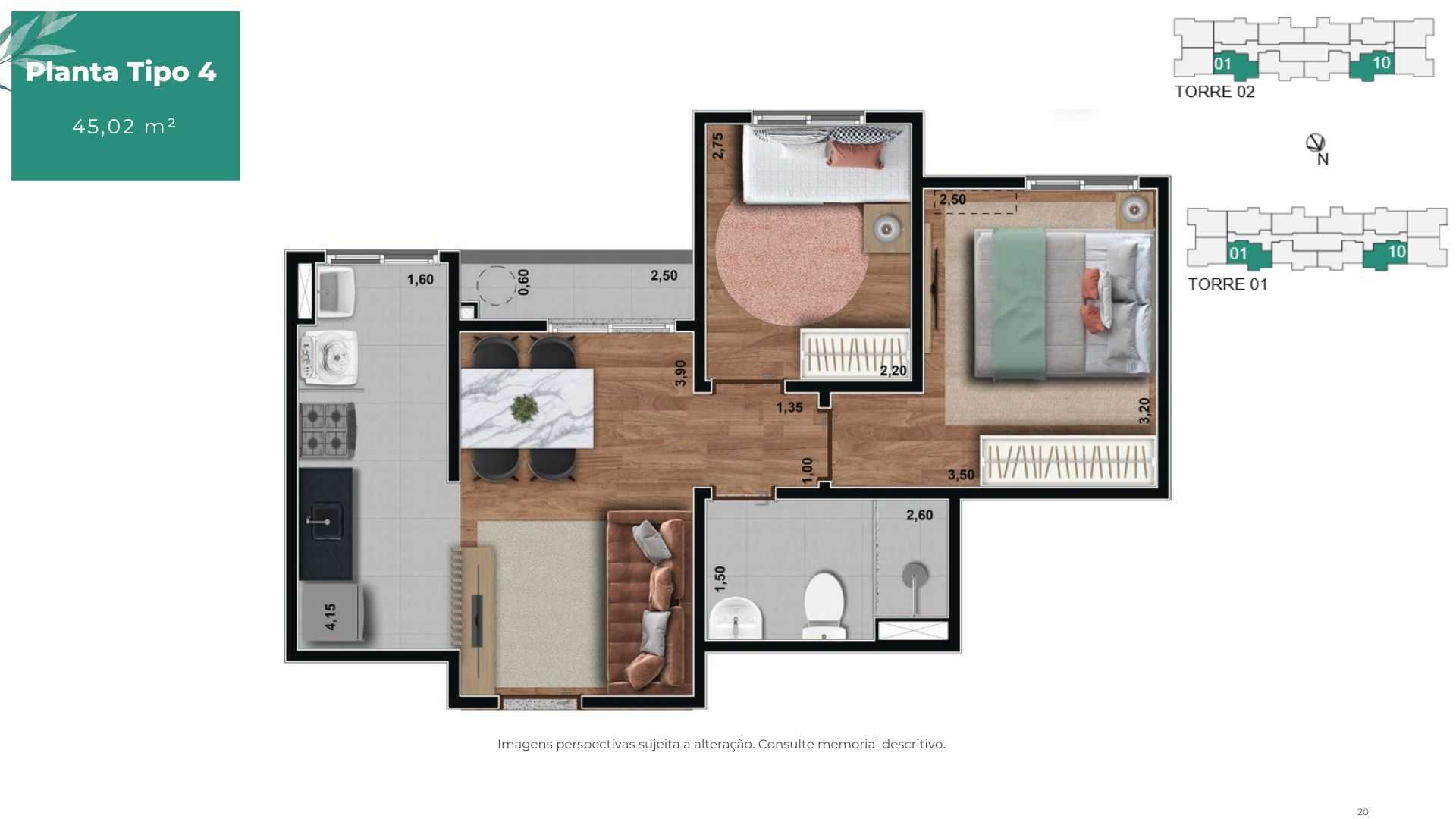 Planta - Florae Campinas Parque Jambeiro - Massais Imóveis