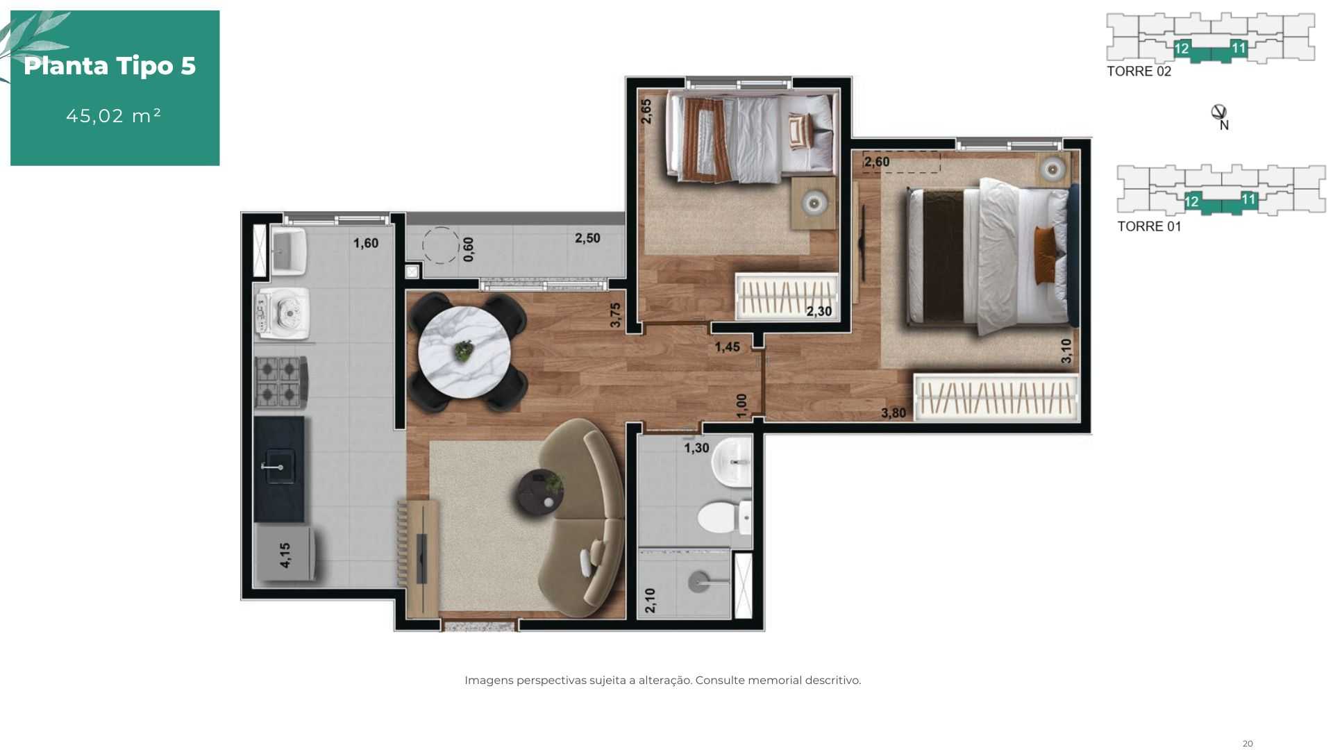 Planta - Florae Campinas Parque Jambeiro - Massais Imóveis
