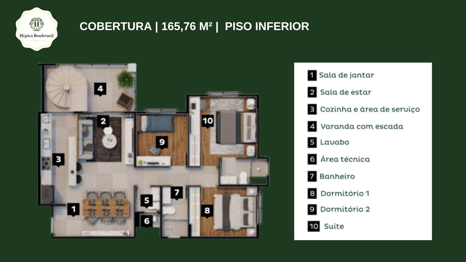 Planta - Hípica Boulevard Residencial | Lançamento - Massais Imóveis