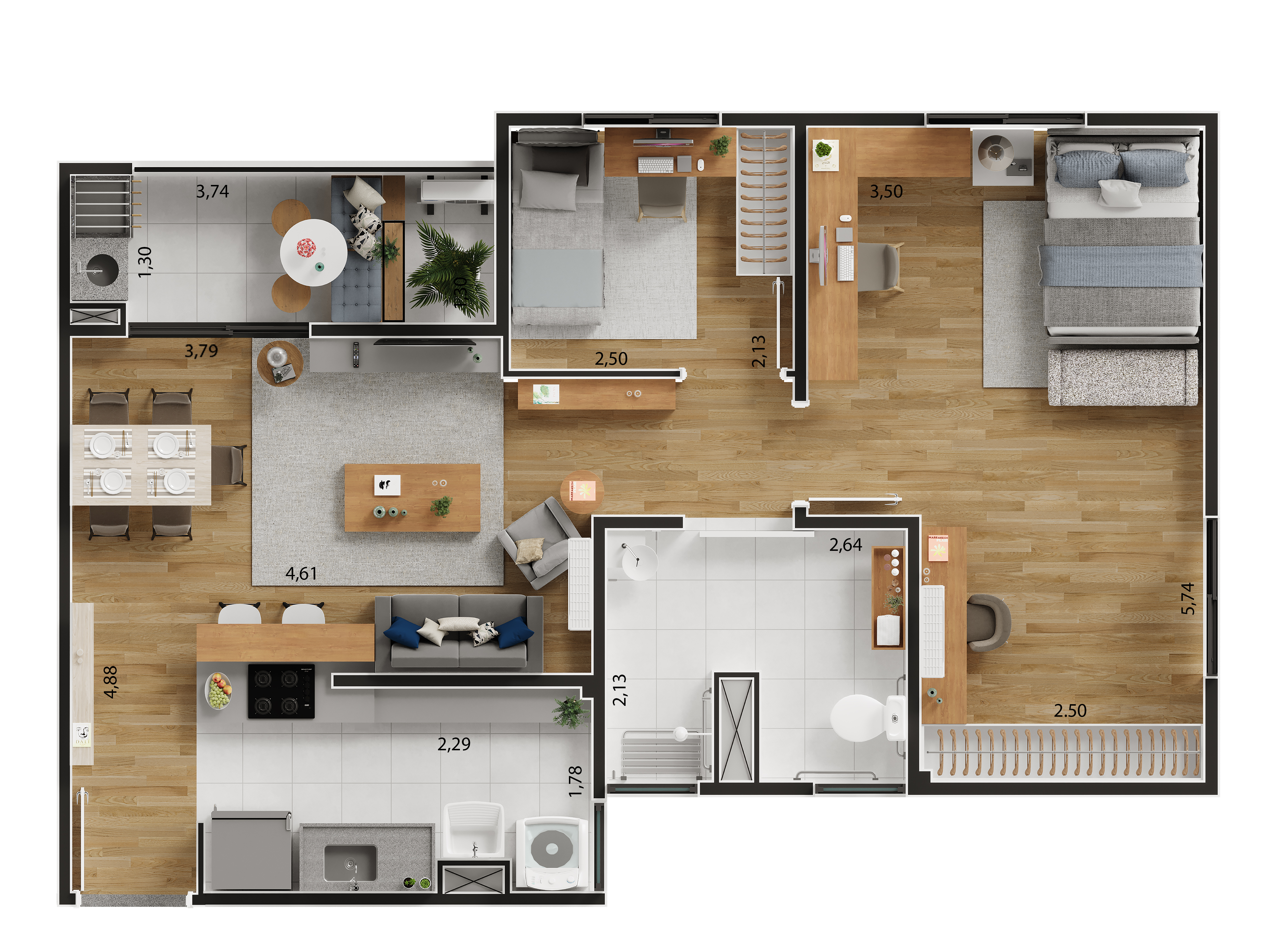 Planta - HM Maxi Bonfim Campinas - Massais Imóveis