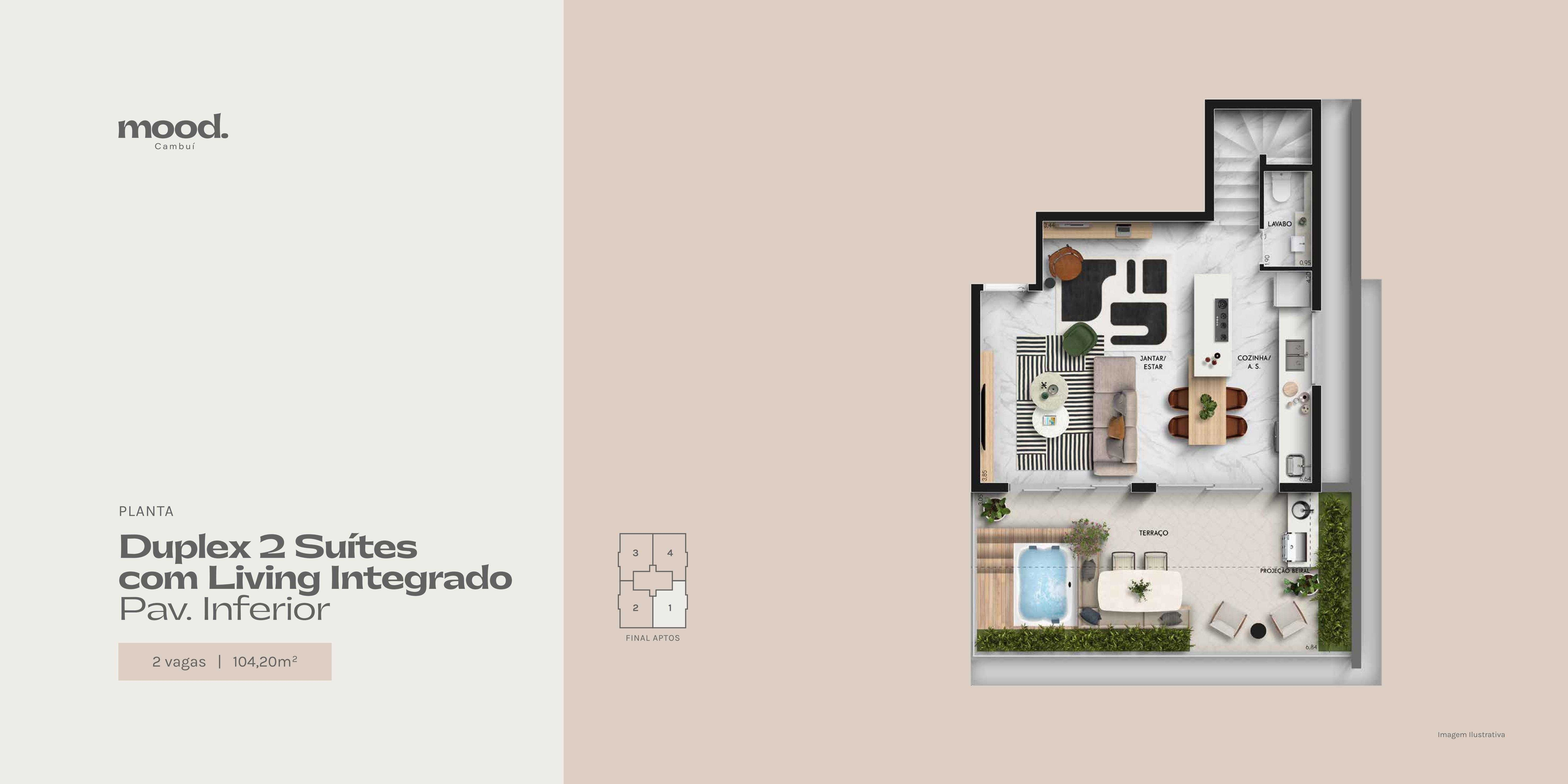 Planta - Mood Cambuí - Massais Imóveis