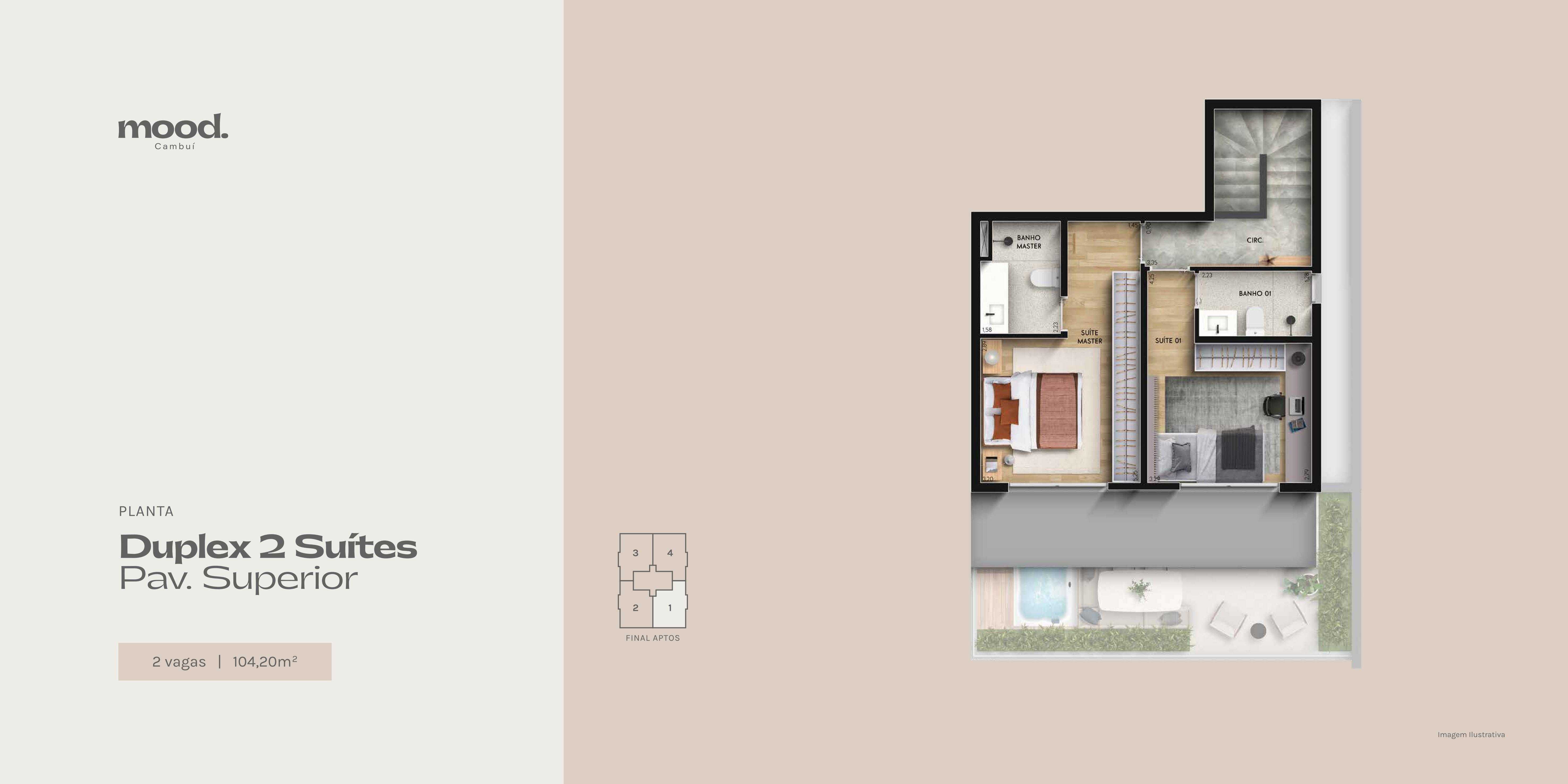 Planta - Mood Cambuí - Massais Imóveis