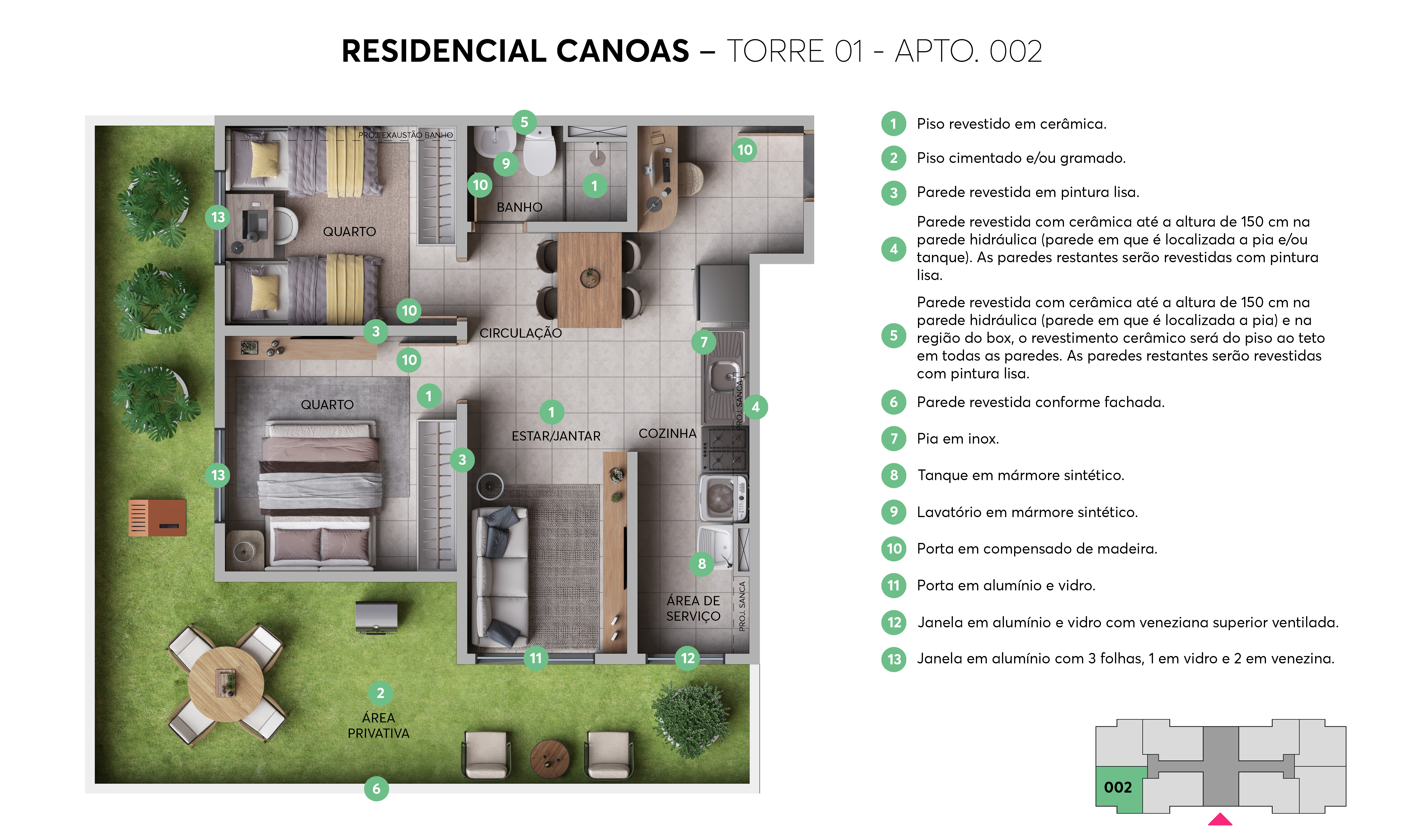 Planta - Residencial Canoas MRV Campinas - Massais Imóveis