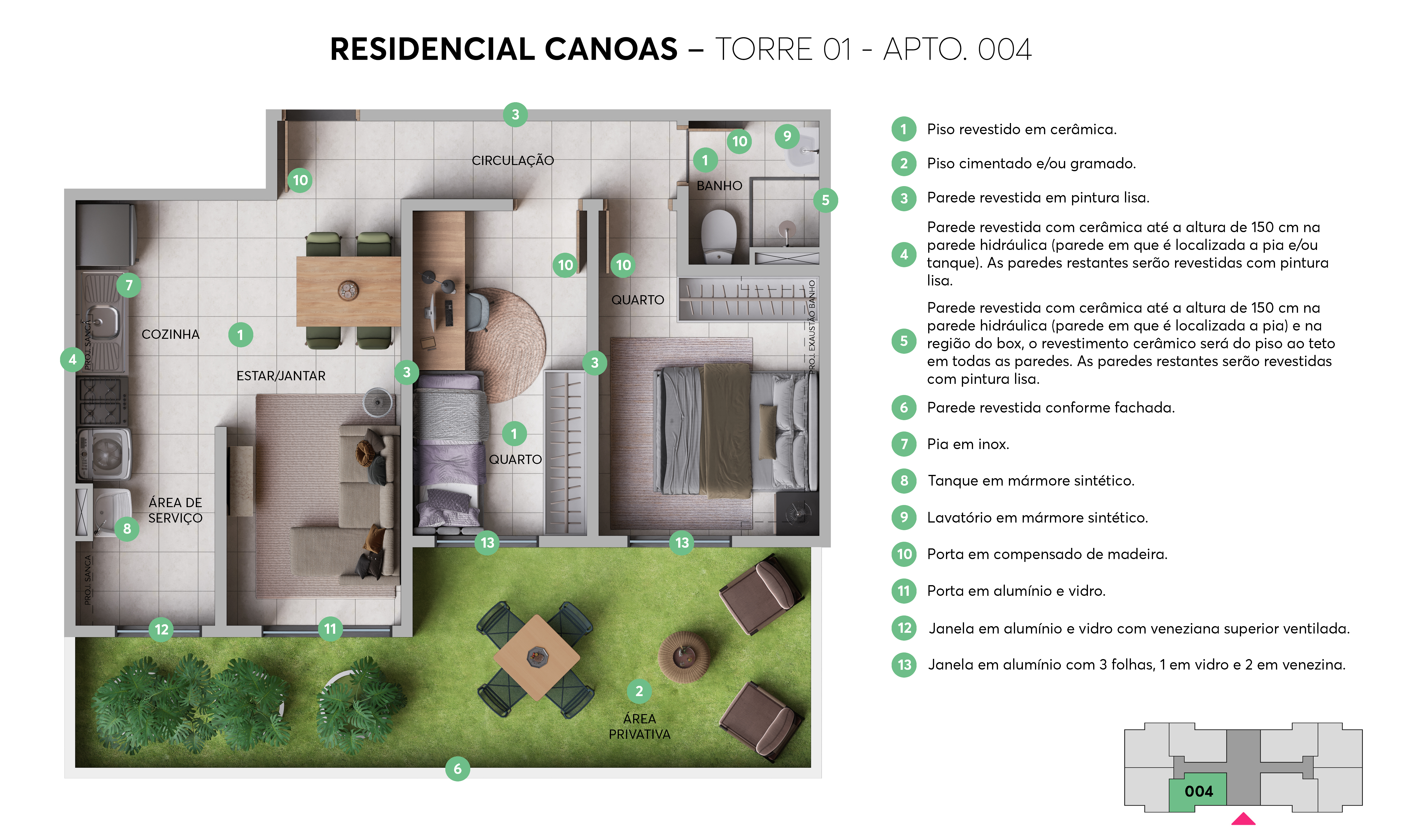 Planta - Residencial Canoas MRV Campinas - Massais Imóveis