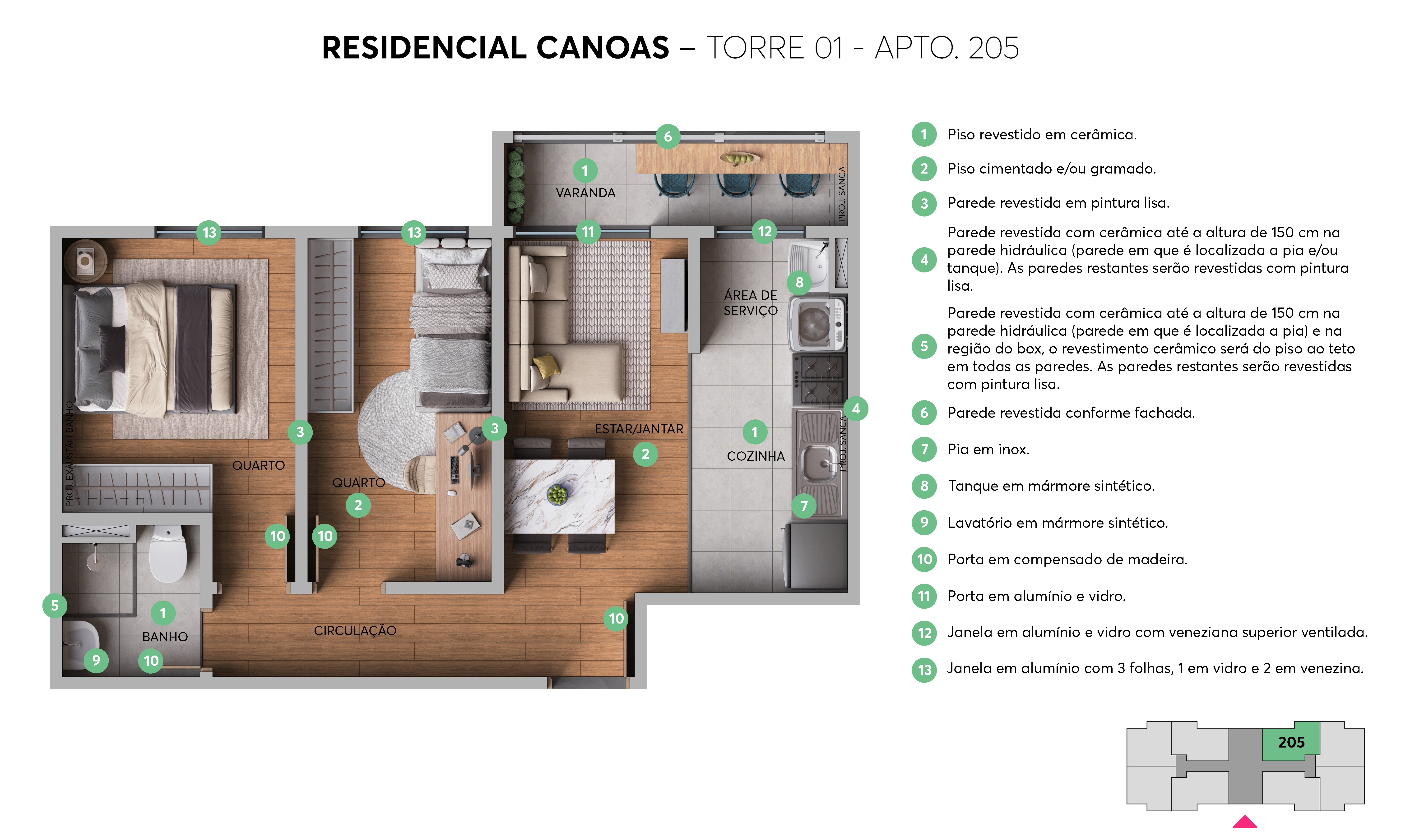 Planta - Residencial Canoas MRV Campinas - Massais Imóveis