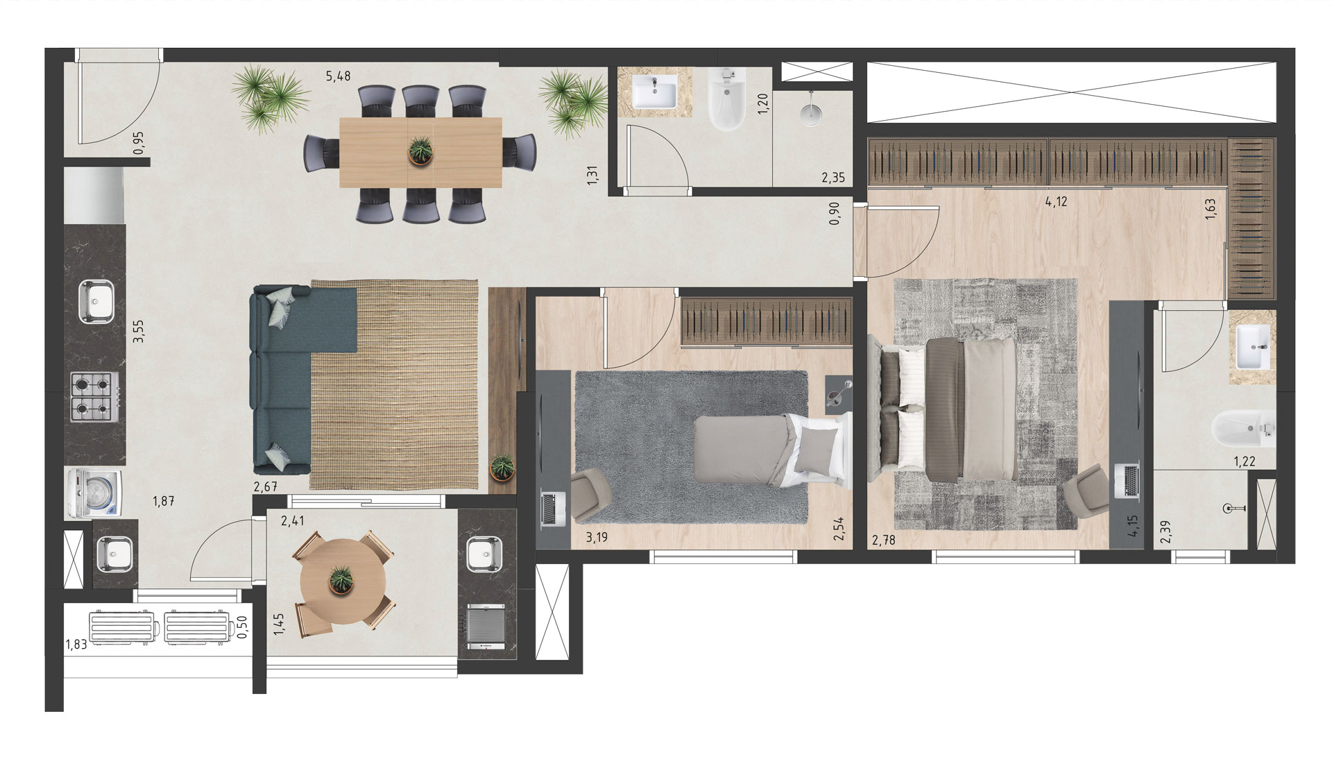 Planta - ECO Vila Primavera - Massais Imóveis