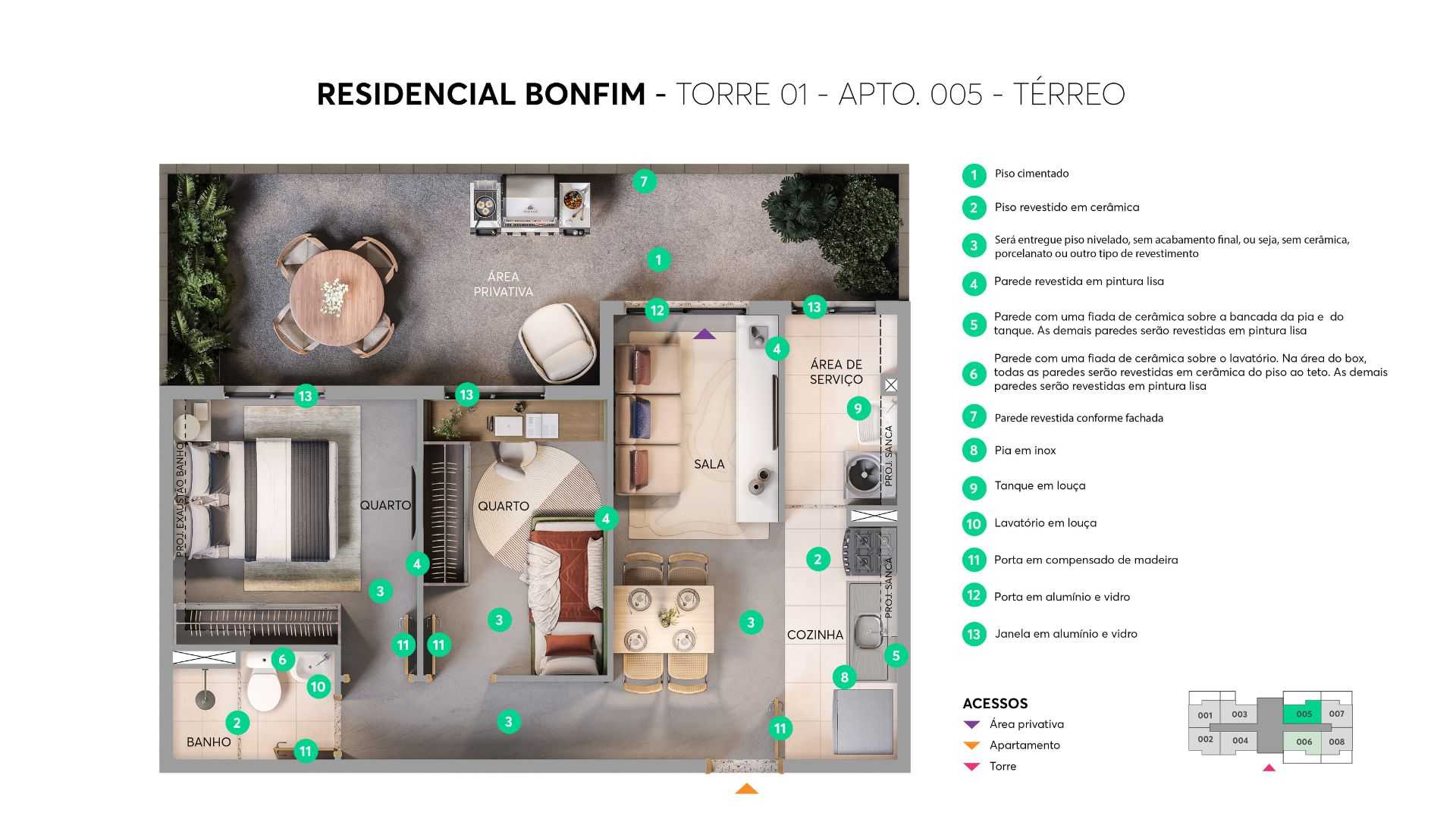 Planta - Residencial Bonfim | MRV Campinas - Massais Imóveis