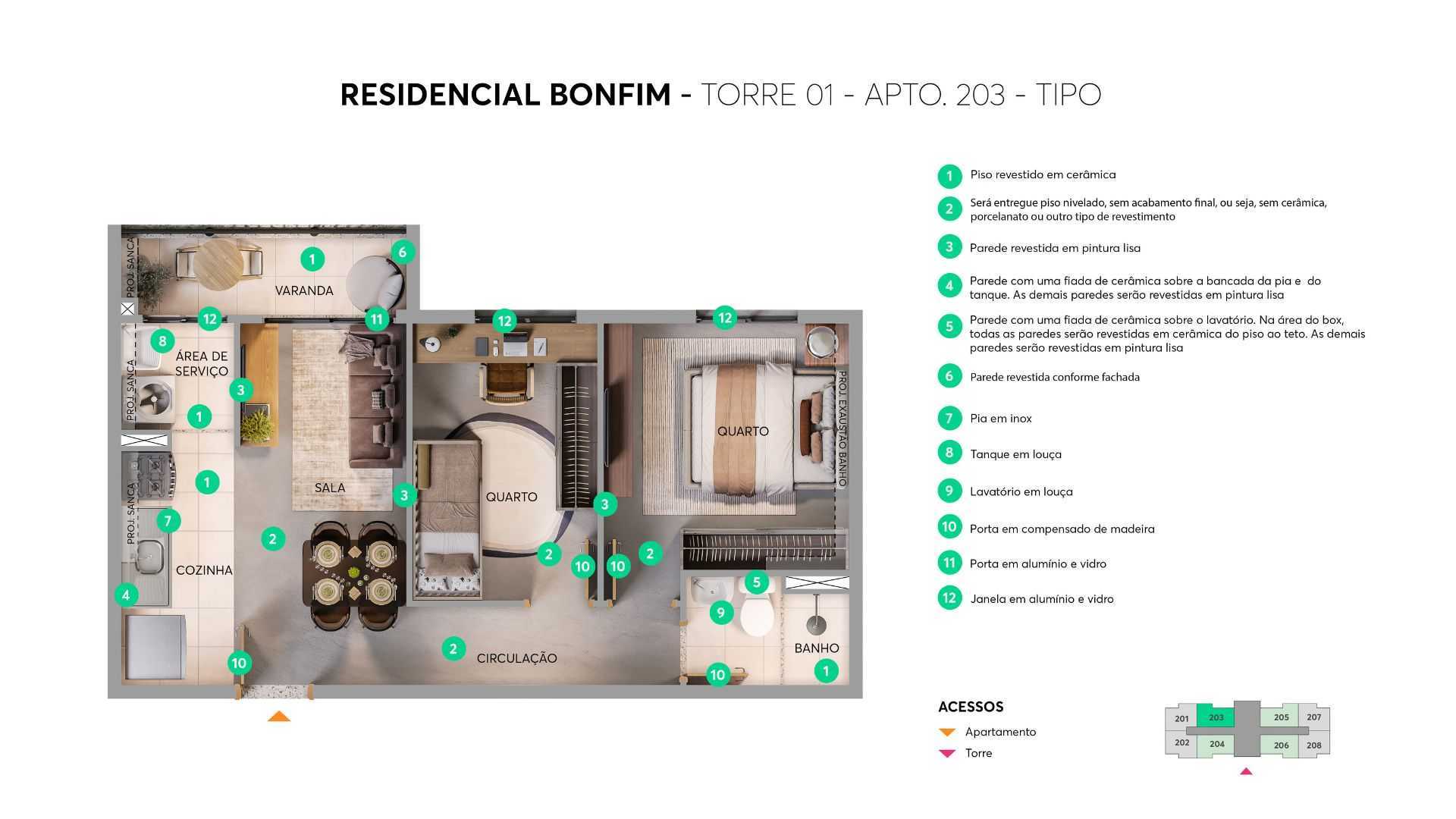 Planta - Residencial Bonfim | MRV Campinas - Massais Imóveis
