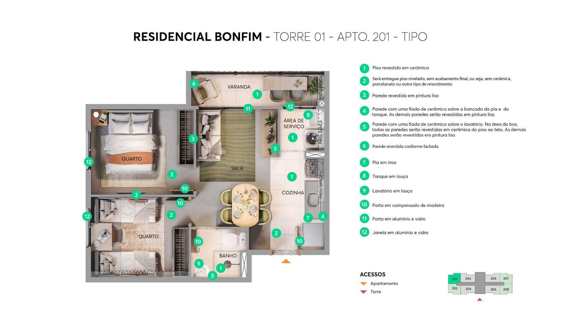 Planta - Residencial Bonfim | MRV Campinas - Massais Imóveis
