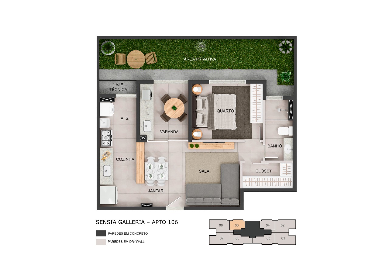 Planta - SENSIA Galleria | Lançamento - Massais Imóveis