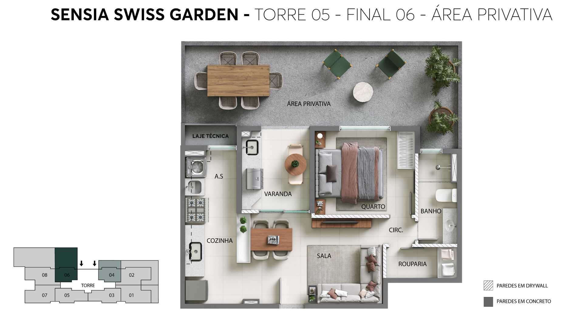 Planta - Sensia Swiss Garden | Swiss Park | Campinas - Massais Imóveis