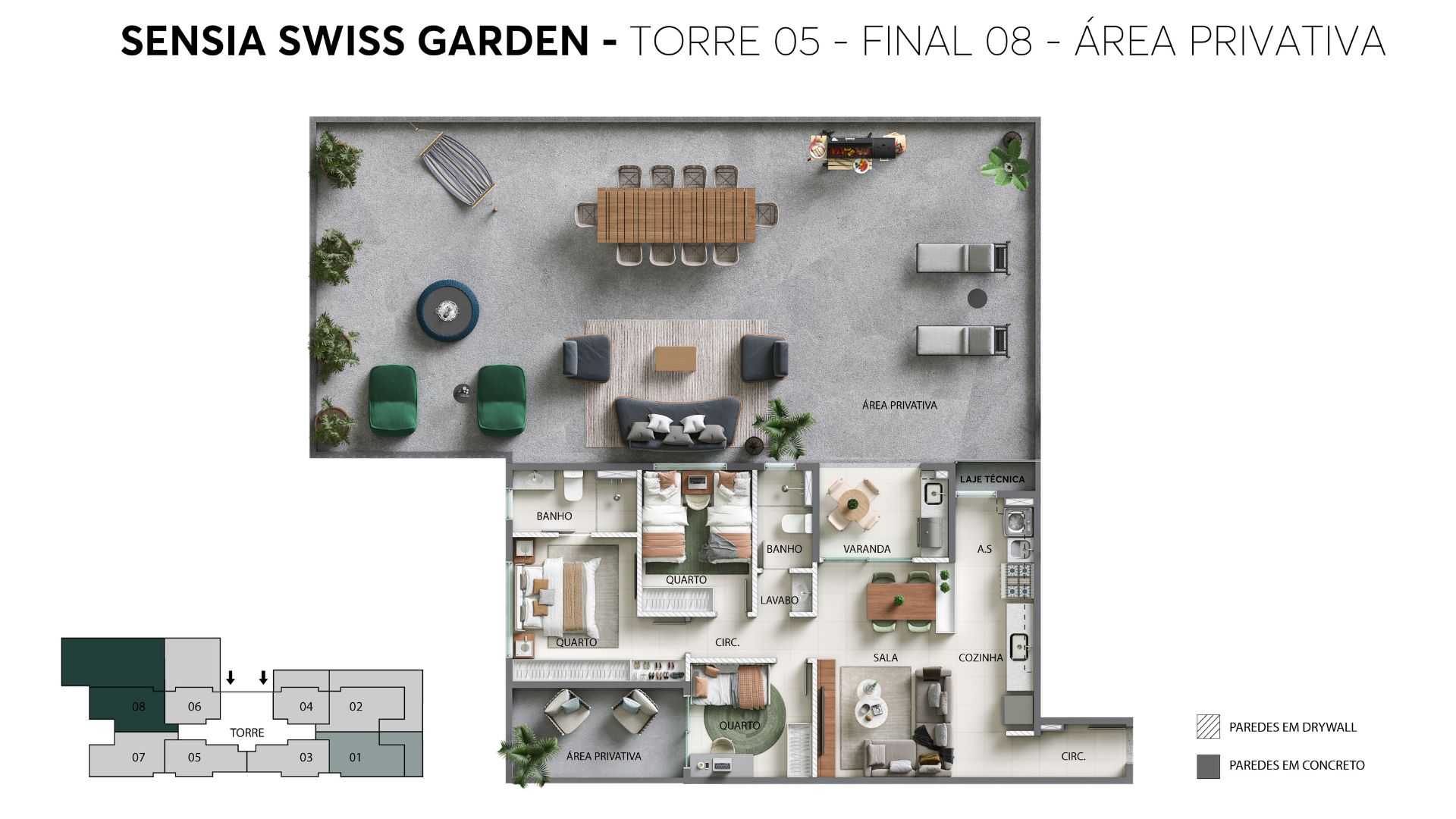 Planta - Sensia Swiss Garden | Swiss Park | Campinas - Massais Imóveis