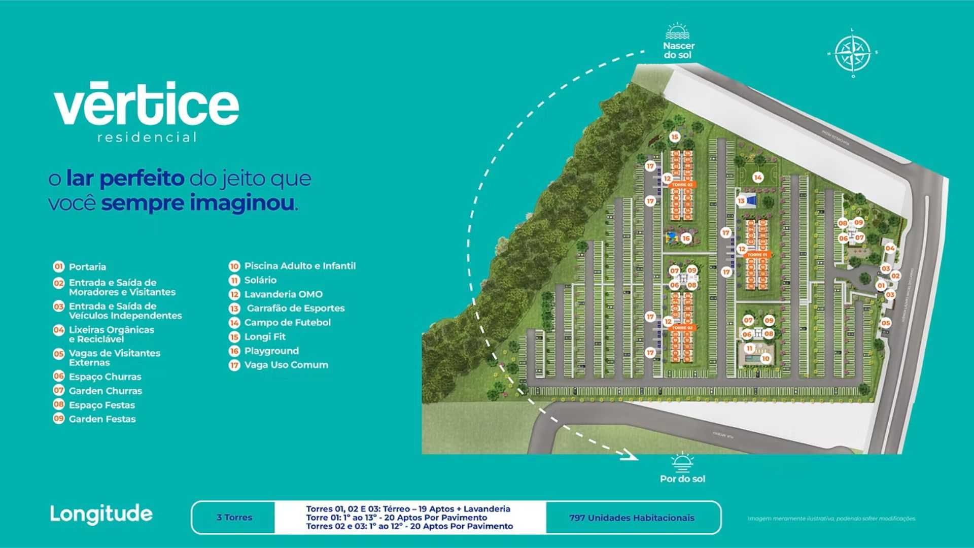 Planta - Vértice Residencial em Sumaré | Studios da Longitude - Massais Imóveis